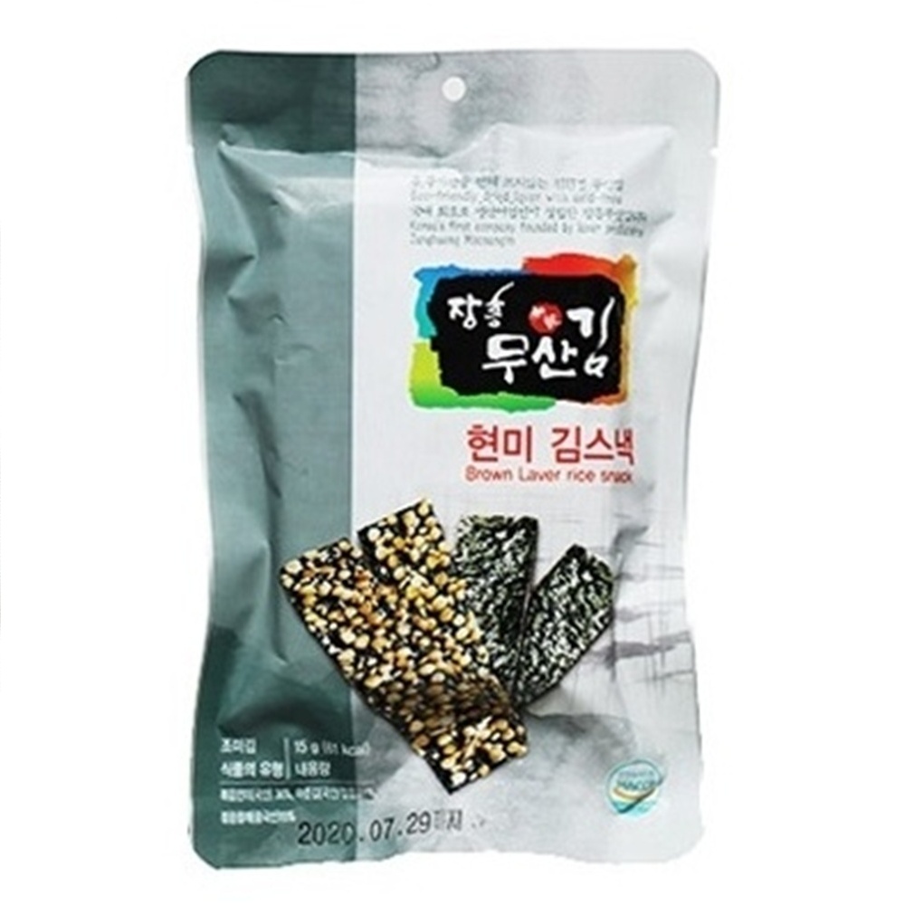 김스낵 / 착한김 장흥무산김 김스낵 - 땅콩김스낵 현미김스낵 매운맛김스낵 각 5봉