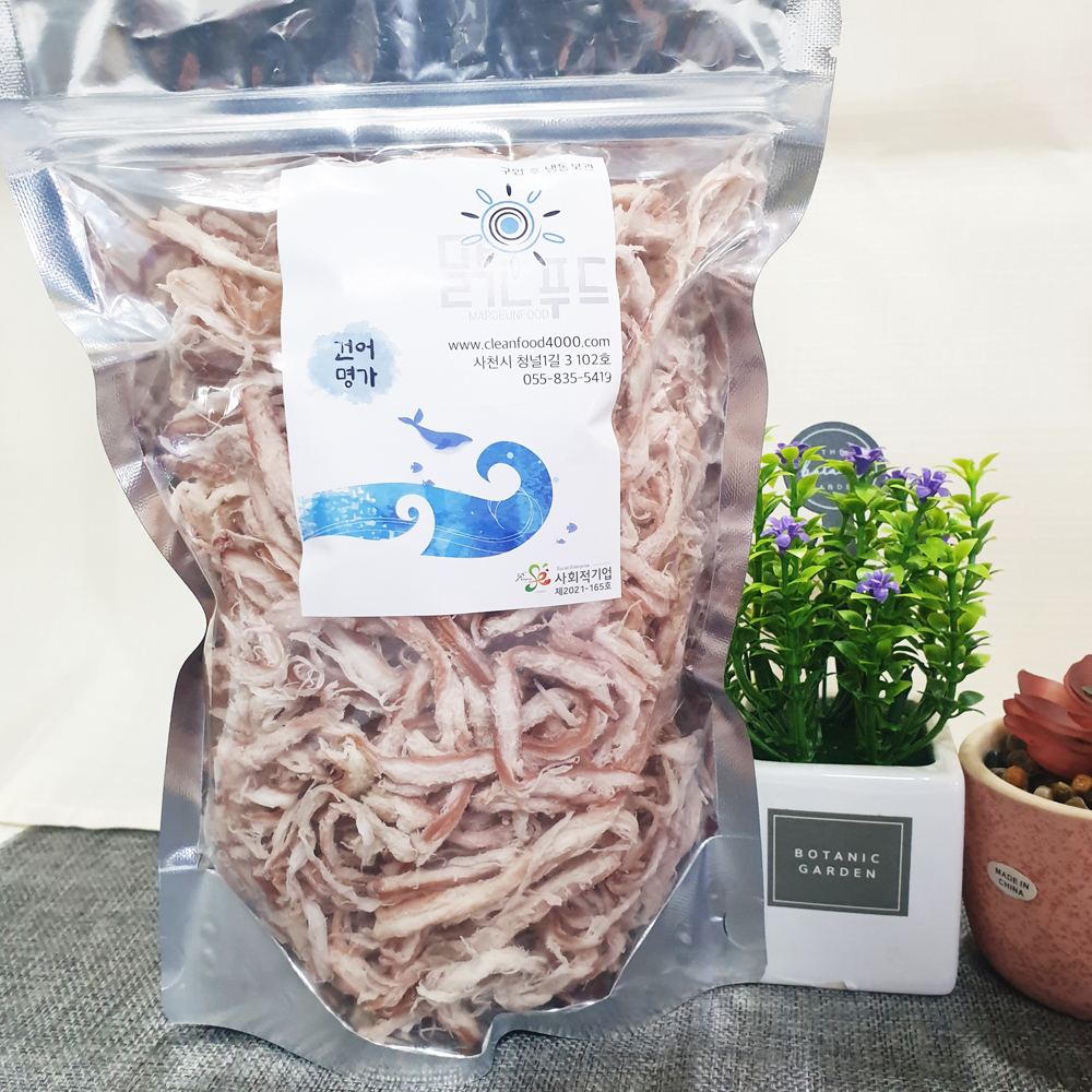 부드럽고 쫄깃한 참진미 300g - 국내가공 오징어채